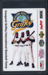 ##MUSICBP1186 - OTTO Laminated Pass for the Inaugural Griffey International Baseball Camp - Ken Griffey, Ken Griffey Jr., and Craig Griffey Pictured - As low as $5 each