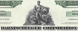 #ZZStock056 - Harnischfeger Corporation Stock Certificate